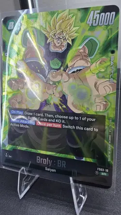 DBS Dragon Ball Fusion World FS03-10 Broly SR Trading Card - Image 3