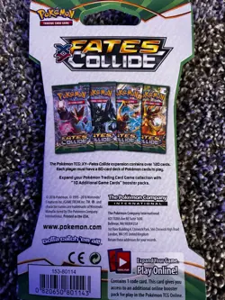 XY Fates Collide Sleeved Booster Pack New Factory Sealed Pokemon TCG Zygarde - Image 2