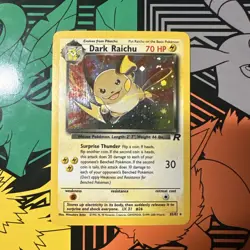 Pokemon Dark Raichu Holo TCG Card 83/82 Secret Rare 2000 WOTC - Image 1