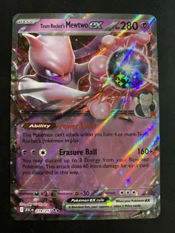 Team Rocket's Mewtwo ex 079/217 Double Rare Ascended Heroes Pokemon TCG - Image 1