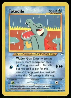 Pokemon Tcg Totodile #85 Pokemon Neo Destiny MP - Image 1