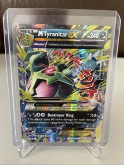 Mega M Tyranitar EX ULTRA RARE 43/98 XY Ancient Origins Pokemon TCG Holo Foil NM - Image 1