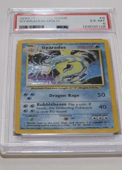Pokemon TCG 6/102 Gyarados Holo Rare Card Base Set PSA 6 NM-Mint 1999 - Image 3