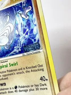 Poliwrath 11/115 Reverse Holo Rare Pokemon Card Unseen Forces Stamped TCG NM/EX - Image 2