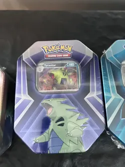 3 x Triple Whammy Collector Sealed Tins (Complete Tin Set) Pokemon TCG New! - Image 2