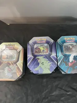 3 x Triple Whammy Collector Sealed Tins (Complete Tin Set) Pokemon TCG New! - Image 4