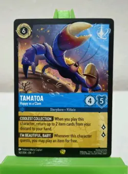 Lorcana Tamatoa Happy as a Clam 162 Archazia's Island Disney Legendary Non Foil - Image 1