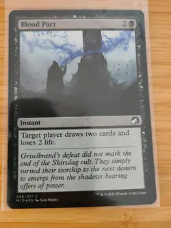 MTG Blood Pact (FOIL) 088 Innistrad: Midnight Hunt M/NM Free UK P&P - Image 1