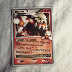 Pokemon Card Heatran LV. X DP31 Diamond & Pearl Black Star Promo Light Play - Image 1