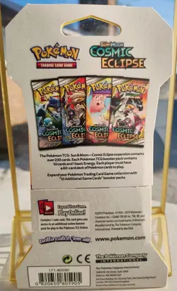 Pokemon Sun & Moon--Cosmic Eclipse Sleeved Booster Pack Dialga Palkia Art Sealed - Image 2