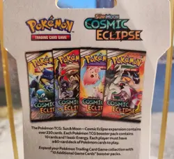 Pokemon Sun & Moon--Cosmic Eclipse Sleeved Booster Pack Dialga Palkia Art Sealed - Image 4