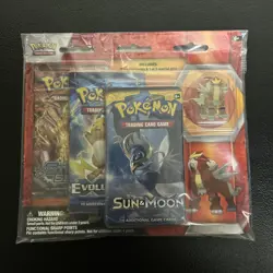 Pokemon TCG: Sun And Moon, Evolutions, Steam Siege 3 Pack Blister With Pin New - Image 1