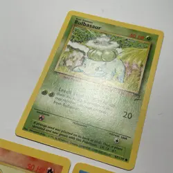 Pokemon Base Set 2 Kanto Starters Bulbasaur, Charmander & Squirtle 3 Cards WOTC - Image 2