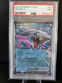 PSA 9 MINT Pokemon Journey Together Veluza EX Double Rare #043/159 - Image 1