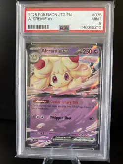 PSA 9 MINT Pokemon Journey Together Alcremie EX Double Rare #075/159 - Image 1