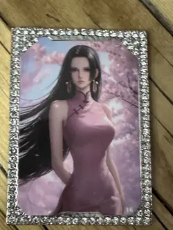 One Piece CCG Goddess Boa Hancock Metal Card - Cherry Blossom Beauty /122 - Image 1
