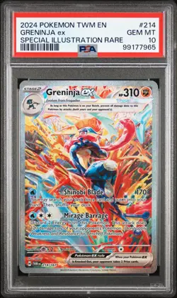 PSA 10 GRENINJA ex 214/167 | Full Art Graded Pokemon Card - Image 1
