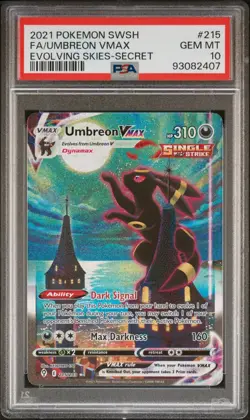 PSA 10 UMBREON VMAX 215/203 | Evolving Skies Alt Art Graded Pokemon Card - Image 1