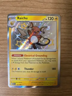 Raichu 132/091 Pokemon Card - Baby Shiny - Paldean Fates - NM/M - Image 1