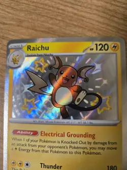 Raichu 132/091 Pokemon Card - Baby Shiny - Paldean Fates - NM/M - Image 3
