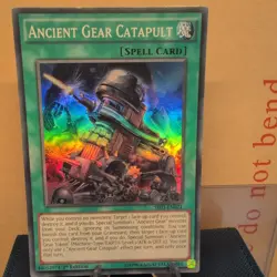 YuGiOh ANCIENT GEAR CATAPULT Super Rare SR03-EN021 1St Edition - Image 1