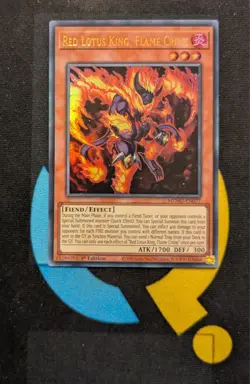 MZMU-EN077 Red Lotus King, Flame Crime x3 Ultra Rare 1st Edition YuGiOh Playset - Image 2