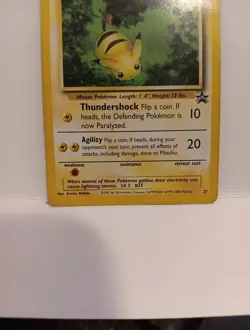 Pikachu 27 WOTC Black Star Promo Pokemon Card Bumblebee Pika EX Not Mint 2000 - Image 3