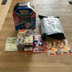 Pokemon Sylveon Tin & cards, GUARANTEED ONE RARE CARD Pokemon TCG Collectible - Image 2
