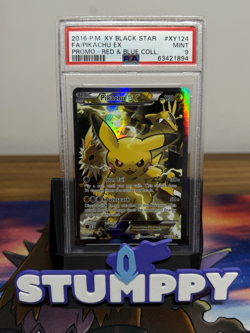 PSA 9 PIKACHU EX XY124 | XY Promo Full Art Graded Pokemon Card - Image 1