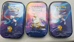 Pokemon Collectible Mini Tin Lot – Mew, Dragonite, Psyduck – Metallic 2025 - Image 1