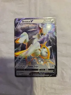Pokemon TCG Arceus v Full Art Holo Promo (Metal) - Image 1