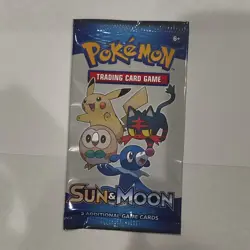 Pokemon Sun & Moon Booster Pack 3 Cards English Trading Card Game - Image 1