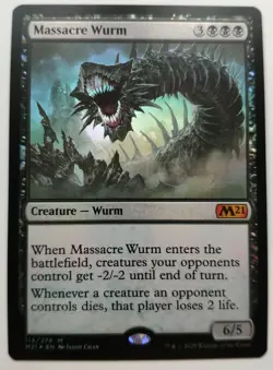 mtg magic 2021 m21 guivre du massacre wurm FOIL ENGLISH 2 available - Image 1