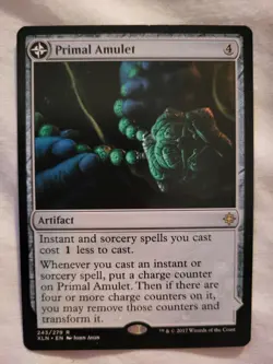 Magic: The Gathering -Mtg- Primal Amulet/Primal Wellsprimg - Ixalan RARE -N.Mint - Image 1