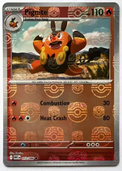Pignite 012/086 - Pokemon TCG - White Flare Master Ball Reverse Holo - M/NM - Image 1