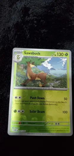 Sawsbuck (Master Ball Reverse Holo) 007/086 SV10.5 White Flare Pokemon MINT - Image 2