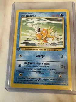 Pokemon TCG Magikarp Base Set French Magicarpe 35/102 1st Edition NM - Image 1