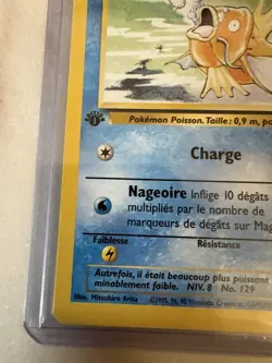 Pokemon TCG Magikarp Base Set French Magicarpe 35/102 1st Edition NM - Image 2