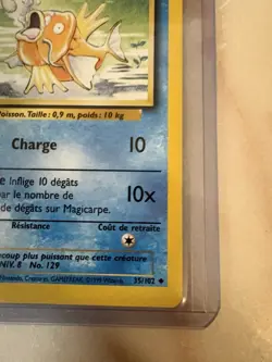Pokemon TCG Magikarp Base Set French Magicarpe 35/102 1st Edition NM - Image 3