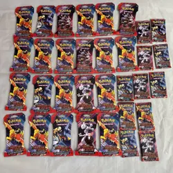 Pokemon Tcg Lot Of 33 Mixed Destined Rivals Booster Packs And Sleeves New Sealed - Image 1