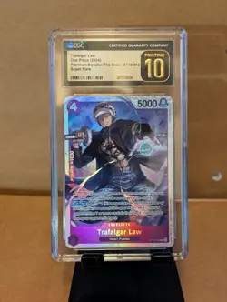 Trafalgar Law One Piece CCG CGC Pristine 10 Super Rare Foil Blocker ST10-010 - Image 1