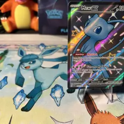 Pokemon Mew EX TCG Full Art Holo Shiny Rare Card 216/091 Sv: Paldean Fates - Image 5