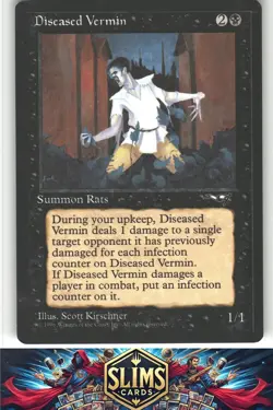 Diseased Vermin - Alliances - MTG - Uncommon - # - NM - Image 1