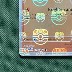 Pokemon | Litwick Master Ball 016/086 Masterball Holo White Flare English | NM - Image 5