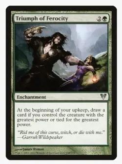 ​Triumph of Ferocity | MTG AVR | EDH Commander Green Card Draw Power Matters LP - Image 1