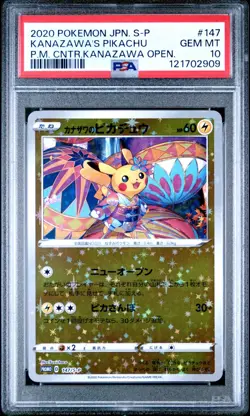POKEMON Card PSA 10 JPN PROMO #147 S-P KANAZAWA'S PIKACHU - Image 1
