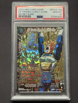 SS Trunks - 2023 Dragon Ball Super Card Game DBS EN #BT23-138 SCR PSA 10 - Image 1