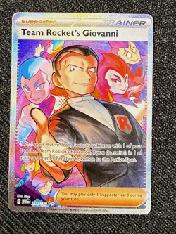 Pokemon Team Rocket's Giovanni 238/182 Destined Rivals Full Art Holo Trainer - Image 1