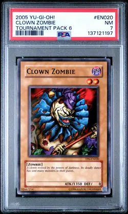 2005 YU-GI-OH! TOURNAMENT PACK 6 #EN020 CLOWN ZOMBIE PSA 7 - Image 1