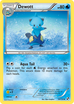 Dewott 30/114 Uncommon | Black & White | Pokemon Card - Image 1